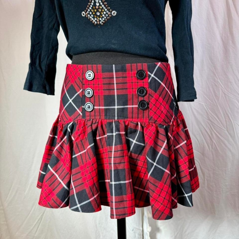 Atmosphere Red Plaid Corset Skirt – M‎